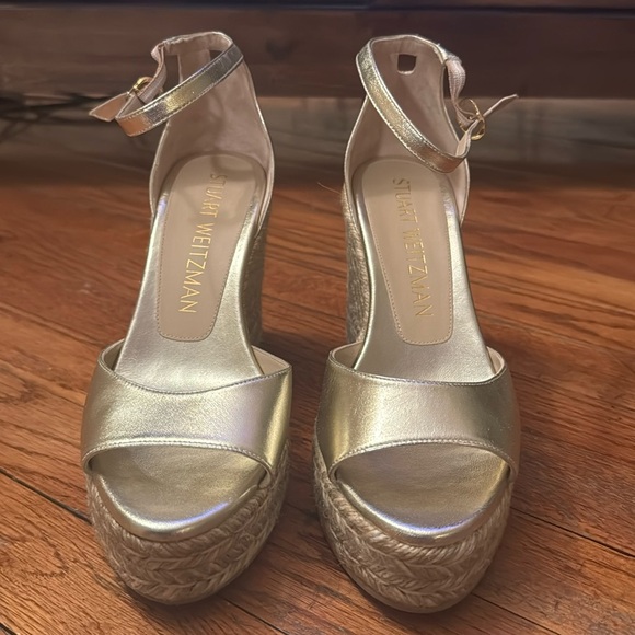 Stuart Weitzman Nudistcurve Espadrille Wedge Women's Shoes - Picture 2 of 16